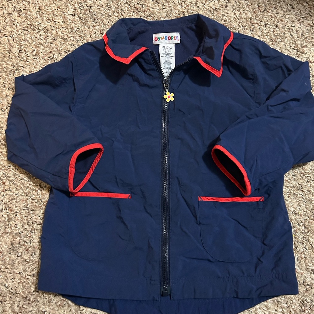 Vintage Gymboree Kids Navy Jacket with Red Trim